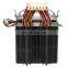 4Pin CPU Cooler 1155 1156 AVC Pure Copper 6 Heat Pipe Single Cooling Fan Support In-tel AMD