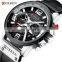 CURREN 8329 Top Brand Watches Male Clock Sport Military Leather Strap Chronograph  watches men