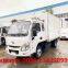 Good price YUEJIN S70 4*2 LHD gasoline cold van box truck 1T-1.5T loading capacity for sale