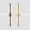 Metal Brass Finish Modern Single Wall Light Indoor Hotel Bedroom LED Wall Lamp