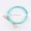 Free Sample Aqua Color LC/LC Multimode Duplex OM3 LSZH Jacket fiber PatchCord for Data Center