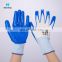 High Quality Hand Protection 13g Blue Nitrile 3/4 Palm Dipped White Safety Protective Work Gloves
