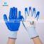 High Quality Hand Protection 13g Blue Nitrile 3/4 Palm Dipped White Safety Protective Work Gloves