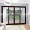 American standard wood color double glass aluminum sliding door and windows