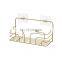 Shower Caddy Shelf with Adhesives Wall Mounted Rustproof Bathroom Organizer Basket  No Drilling  Storage Rack