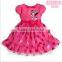 kids short sleeve princess frock design dress for girls AG-DP0014