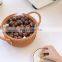Rattan Woven Storage Basket With Handle, Handcrafted Desktop Fruit Bread Nuts Candies Storage Box Basket