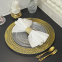 Gold Rimmed Transparent Clear Plastic Charger Plate For Wedding