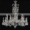 Zhongshan factory 18 lights glass arms candle style banquet hall crystal chandelier light french style wedding chandelier