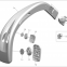Kinglong spare parts Side Mirror 021 100cm Bus Body Kit Bus Rearview Mirror accessories