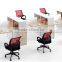Modern Antique Panel Partition Desktop Cheap Cross Shape 4 Person Workstation(SZ-WS254)
