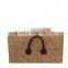 Straw storage/ stock box with leather handles, set of 5