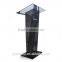 YZ-0076 black color factory acrylic podium, plexiglass pulpit, reception desk