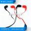 high quality popular flat cable earphone with mic for mobile, and mp3/mp4 player