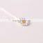 Sterling silver gold tiny daisy pendant fashion drop necklace jewlry for girls gift