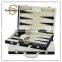 2016 Classical Style Black and White Leather Backgammon Set