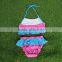 Colorful sandal hand smocked swimsuit for girl