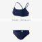 Women's Two-Piece Swimsuit strappy blank halter push up bikini tankinis