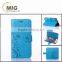 Mobile phone case for HTC M8/ M8 mini with flower pattern and card slots flip case cover for HTC m8/ m8 mini