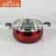 10pcs stainless steel hot pot casserole set with glass lid and size16/18/20/22/24cm