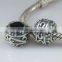 European style round antique silver beads DIY