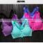 Women's Strech Removable Pads Front Zipped Comfort Sport Bra