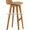 solid wood high chair bar stool bar chair, club bar stool with soft seat