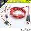 Vision original 2m MHL to HDMI adapter Cable in red with color box