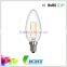 LC-F001A Hot-selling 2015 Beautiful Vintage Transparent C37 2W Glass Filament Led Bulb