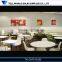 Acrylic Solid Surface Korean Style dining table with 4 Chairs