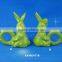 Easter rabbit ceramic napkin ring for tableware