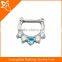 Indian wedding ring designs septum nose piercing with blue zircon