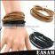 New design PU leather Punk bracelet for man