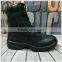 High ankle fashion genuine leather black military combat boots army safety shoes