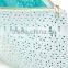 Floral Perforated canvas Make up Pouch with polish gold-tone zippered
