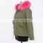 2016 new hot selling parka jacket with real fox fur collar
