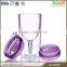 Acrylic double wall wine glass with lid and straw