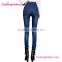 Fashion Blue Black Denim Pants Women