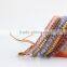 Joker pink blue purple ogem bracelet bangle multilayer leather bracelet women fashion wrap bracelet jewelry wholesale