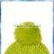 100% acrylic green cable knit women's hat glove scarf set