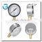 High quality stainless steel brass internal pressure gauge for hydraulic press with bottom mount