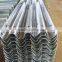 Zinc coated galvanized steel highway guardrail