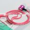Flat cable in-ear earphone with mic, colorful earphone earpod, China manufacturer