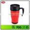 400ml Eco Friendly Double Wall Thermal Plastic Coffee Mug With Handle
