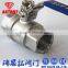 DIN M3 thread Stainless steel Fast speed floating 2pc ball valve
