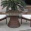 Best Price ESR-9697D Rattan Garden Dinner Table And Chairs