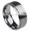 Comfort Fit 8mm Tungsten Titanium Metal Flat Brushed Polished Wedding Bands Ring