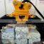 Excavator hydraulic log rock grapple