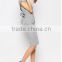 Fashion designer Stripe pinafore dress for women with bow tie
