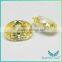 Free Sample Gemstone Wholesale Oval Cut Raw Cubic Zirconia,Synthetic Light Lellow Stone